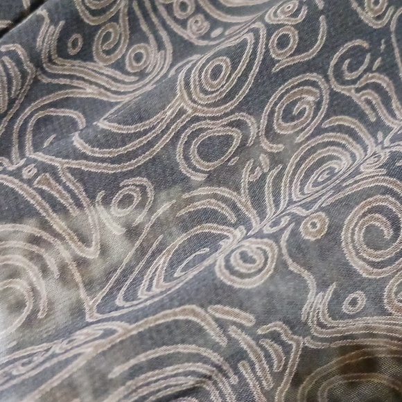 FINAL Price before donated. Be Stiched Purple/Grey Silky Sheer Blouse Sz S - Picture 12 of 13